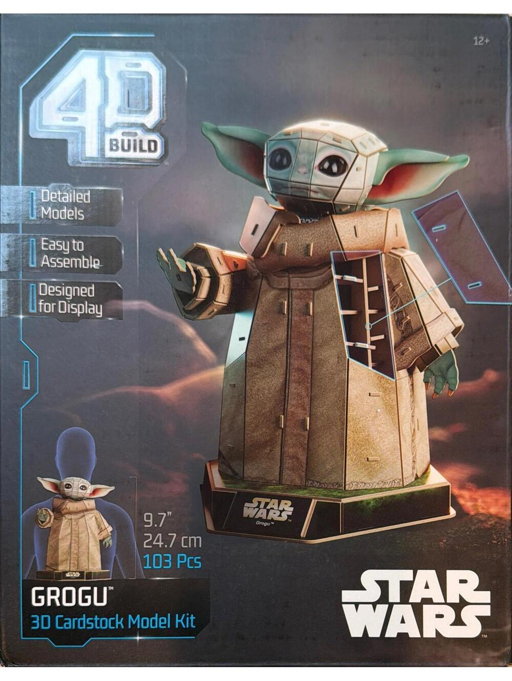 Star Wars Grogu 4D Build 3D Cardstock Model Kit 103 Pieces Disney New Sealed
